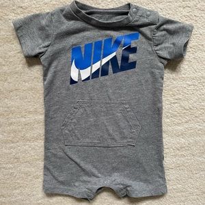 NIKE, 9M, Color: grey with blue/ white lettering, Condition: like-new.